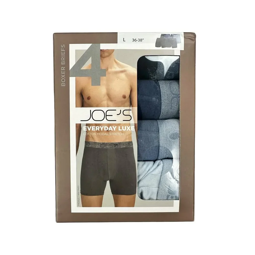 Joe’s Jeans Cotton Modal Stretch Boxer Briefs 4 Pk - Small